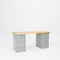 Pucel Drawer & File Cabinet Bench, 72 in W x 30 in D x 34 in H, Hardwood Top, Light Blue FDB-3072-W - alternate 1