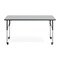 Flash Furniture Commercial Adjustable Height Rectangular Activity Table - Locking Casters-Gray XU-A2460-REC-GY-T-A-CAS-GG - alternate 4