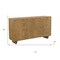 Homeroots 70" Brown Distressed Solid Wood Carved Floral Sideboard with Four Doors 634314 - alternate 6