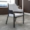 Leisuremod Ethora Collection Modern Wooden Dining Chair in Black Fabric Seat With white top EC22BFW - alternate 6