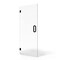 Fab Glass And Mirror Frameless Corner Swing Single Hinged Glass Shower Door Ravello Series with Matte Black Finish 2 SHRO28X75MB - alternate 1