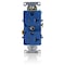 Leviton Duplex Receptacle, 20A, Blue, 125V T5362-BU - alternate 1