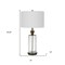Homeroots 30" Clear Metal Table Lamp With White Empire Shade 524712 - alternate 2