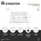 Kingston Brass 31" x 22" Quartz Vanity Top with Rectangular Sink, 8" Faucet Drillings, Quartz White KVPB3122W38CR - alternate 2
