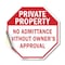 Signmission Private Property No Admittance With, 10 Inch X 10 Inch, Vinyl Decal OC-D-10-145 - alternate 1