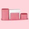 Acrimet Millennium Desktop Organizer Cup Caddy Plastic with 200 Sheets Memo Paper Solid Pink Color 740.9 - alternate 4