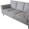Homeroots 84" Light Gray Linen Sofa With Black Legs 491331 - alternate 3