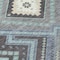 Homeroots 8' X 10' Pewter Charcoal And Sky Blue Tribal Washable Indoor Outdoor Area Rug 598151 - alternate 3