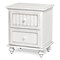 Homeroots 28" White Solid Wood Distressed Two Drawer Nightstand With USB Port 571341 - alternate 4