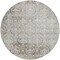 Homeroots 8' Chocolate Round Damask Washable Indoor Outdoor Area Rug 607688 - alternate 5