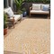 Homeroots 5' X 8' Peach And Ivory Abstract Washable Indoor Outdoor Area Rug 598993 - alternate 1