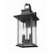 Z-Lite Tiberius 2 Light Outdoor Wall Light, Black/Clear Seedy, 8.75 In W x 18 In H 5017M-BK - alternate 4
