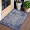 Homeroots 3' X 5' Navy Blue Machine Braided Distressed Area Rug With UV Protection 555576 - alternate 1