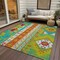 Homeroots 8' X 10' Teal Blue Green And Pink Aztec Washable Indoor Outdoor Area Rug 598523 - alternate 4
