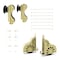 Quiet Glide 9.92 ft. White Oak Sunburst Wheel Brushed Satin Brass Rolling Hook Removable Ladder, 12 ft. Rail QG.510-10WO-12-H.06B - alternate 6
