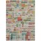 Homeroots 3' X 5' Terra Cotta Green And Brown Striped Washable Indoor Outdoor Area Rug 603521 - alternate 4