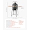 Vevor Charcoal Grill and Smoker Ceramic BBQ Smokers with 4 Wheels & Thermometer AU-18 - alternate 3