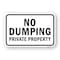 Signmission No Dumping Private Property Sign, Heavy-Gauge Aluminum, 18" H, A-1824-25031 A-1824-25031 - alternate 1