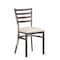 Flash Furniture HERCULES Silver Antique Finish with Clear Coat Ladder Back Metal Restaurant Chair - Tan Vinyl Seat XU-DG694BLAD-CLR-TNV-GG - alternate 1