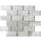 Apollo Tile 12x13 Bianco Carrara, Bardiglio Nuvolato Marble Subway Floor and Wall Tile 5.28 sqft/case, 5PK APLDC88R01A - alternate 1