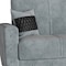Homeroots 89" Gray Microfiber Sleeper Sofa And Toss Pillows With Brown Legs 607159 - alternate 3