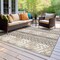 World Rug Gallery Distressed Geometric Indoor/Outdoor Area Rug 6 ft 6 in x 6 ft 6 in Square Beige 8019BEIGE6SQ - alternate 1
