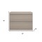 Homeroots 18" Beige Wood Two Drawer Nightstand 719564 - alternate 5