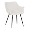 Leisuremod Markley Distressed Leather Ergonomic Dining Chair, Powder Coated Iron Legs EC26CR - alternate 1