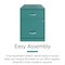 Space Solutions 14.25 in W 2 Drawer Vertical File Cabinet W/ Accessory Drawer, Teal 25967 - alternate 10
