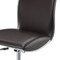 Homeroots Set of Two Brown and Silver Metal and Faux Leather Low Back Adjustable Height Bar Chairs, 2PK 555025 - alternate 3