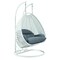 Leisuremod White Wicker Hanging 2 person Egg Swing Chair with Charcoal Blue Cushions ESCW-57CBU - alternate 8