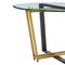 Homeroots 48" Clear And Gold Glass And Iron Sled Base Round Top Dining Table 569432 - alternate 4
