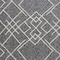 Homeroots Charcoal and Off White Geometric King Cotton Coverlet With Fringe 548243 - alternate 5