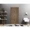 Sartodoors Sliding Closet Bi-fold Doors, Planum 0016 Walnut and Aluminum Strips, Sturdy Tracks Moldings Trims PLANUM0016BF-WLN-84 - alternate 1