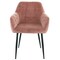 Elama 2 Piece Velvet Tufted Accent Chairs in Pink with Black Metal Legs ELM-214A-PINK - alternate 4