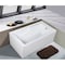 Kingston Brass 60-Inch Acrylic Rectangular 2-Wall Corner Alcove Tub with Corner Apron, Right Hand Drain Hole VTAM6032R22S - alternate 3