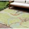 Homeroots 8' X 10' Artichoke Green Blue And Brown Abstract Washable Indoor Outdoor Area Rug 597761 - alternate 1
