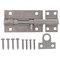 Prosource Padlockable Barrel Bolt, 0.31 Dia in Bolt Head, 6 in L Bolt, Galvanized Steel 33305MGS-PS - alternate 1