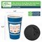 Ecoquality 16oz Insulated Paper Hot Cups With Black Dome Lids New York Greek Design Cups, 200PK EQ16OZANGPCBDL-200 - alternate 5