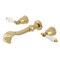 Kingston Brass Two-Handle Wall Mount Tub Faucet, Polished Brass KS5022PL - alternate 1