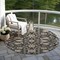 Homeroots 8' Black Brown And Ivory Round Moroccan Washable Indoor Outdoor Area Rug 605147 - alternate 6