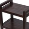 Homeroots Rectangular Teak Shower Bench With Handles In Brown Finish 376663 - alternate 4