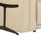 Homeroots Beige Italian Leather Modular L Shaped Seven Piece Corner Sectional With Console 534848 - alternate 6