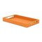 Homeroots 16" Orange And Gold Faux Shagreen Handmade Serving Tray With Handles 625650 - alternate 6