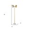 Homeroots 58" Gold and White Two Light Floor Lamp With Brass Bell Shades 530708 - alternate 4