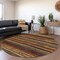 Homeroots 8' Chocolate Beige And Copper Round Striped Washable Indoor Outdoor Area Rug 598880 - alternate 6