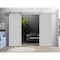 Sartodoors Sliding Double Barn Doors Hardware Grey 36x84 (2* 18x84) Solid Core Modern Interior QUADRO4111DB-S-GRE-3684 - alternate 1