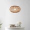 Jonathan Y Leo 17.5" 1-Light Farmhouse Coastal Rattan 180" Cord Plug-In or Hardwired LED Pendant, Brown JYL1402A - alternate 12