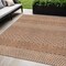 Homeroots 5' X 8' Orange And Ivory Chevron Washable Indoor Outdoor Area Rug 612287 - alternate 1