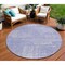 Homeroots 8' Lavender Purple And Lilac Round Abstract Washable Indoor Outdoor Area Rug 588782 - alternate 1